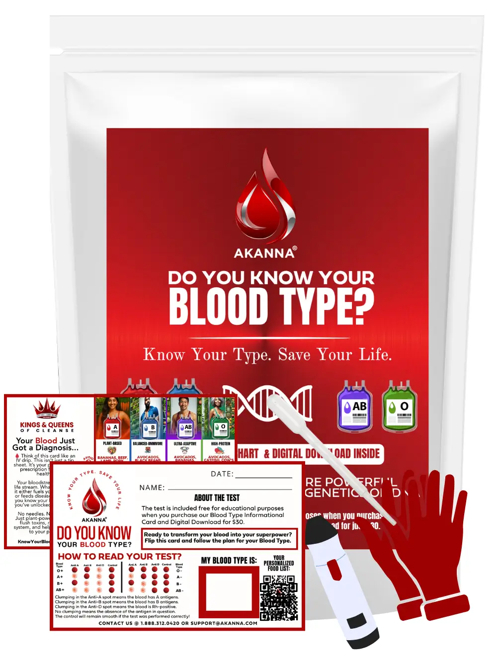 Blood Type Deluxe Test Kit